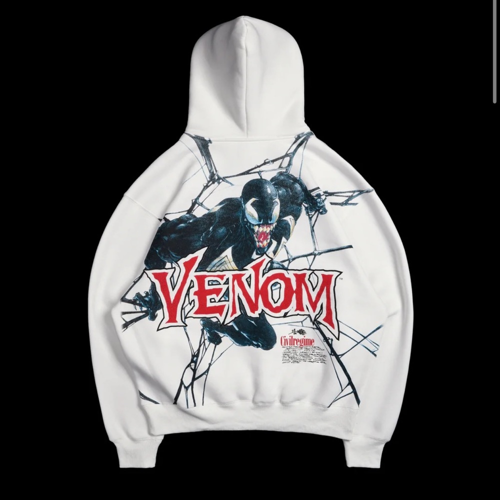 VENOM FOREVER REGIME HOODIE IN WHITE